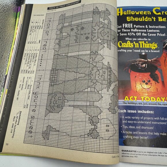 Crafts N Things October 2002 Magazine 31 Holiday Craft Projects Halloween Decor - Picture 6 of 7